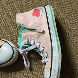 Like new watermelon girls converse high tops